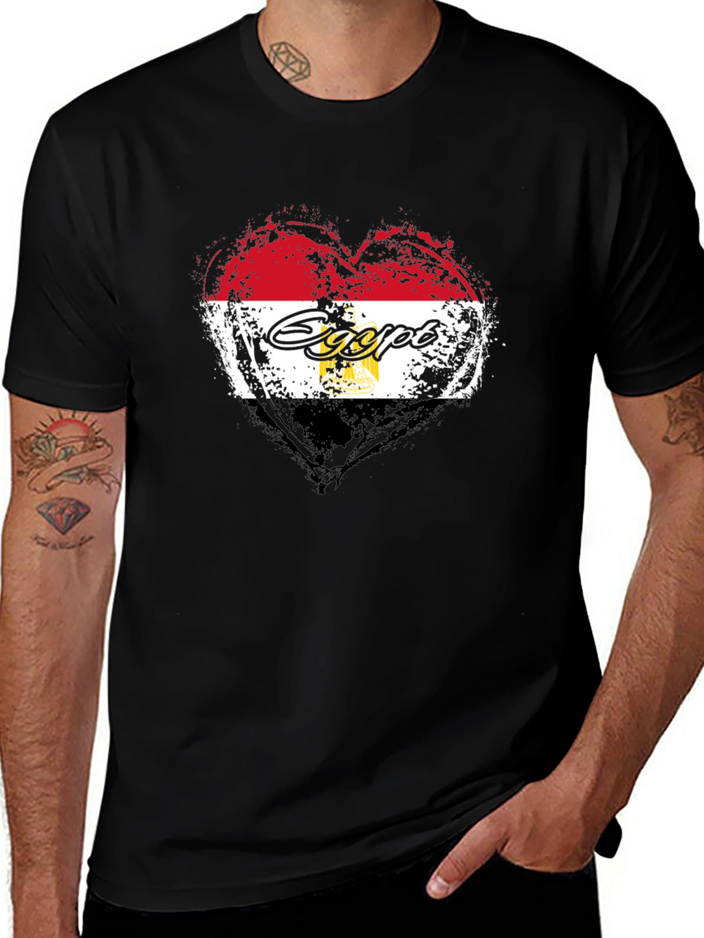 Egypt Flag Heart T-Shirt