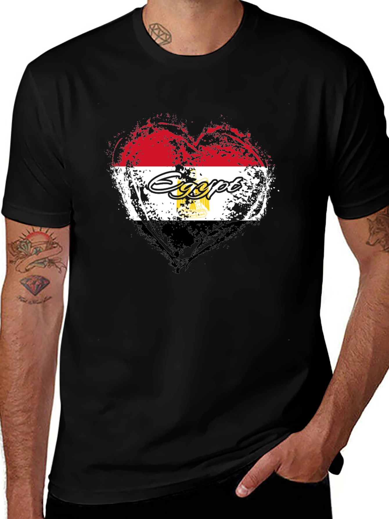 Egypt Flag Heart T-Shirt