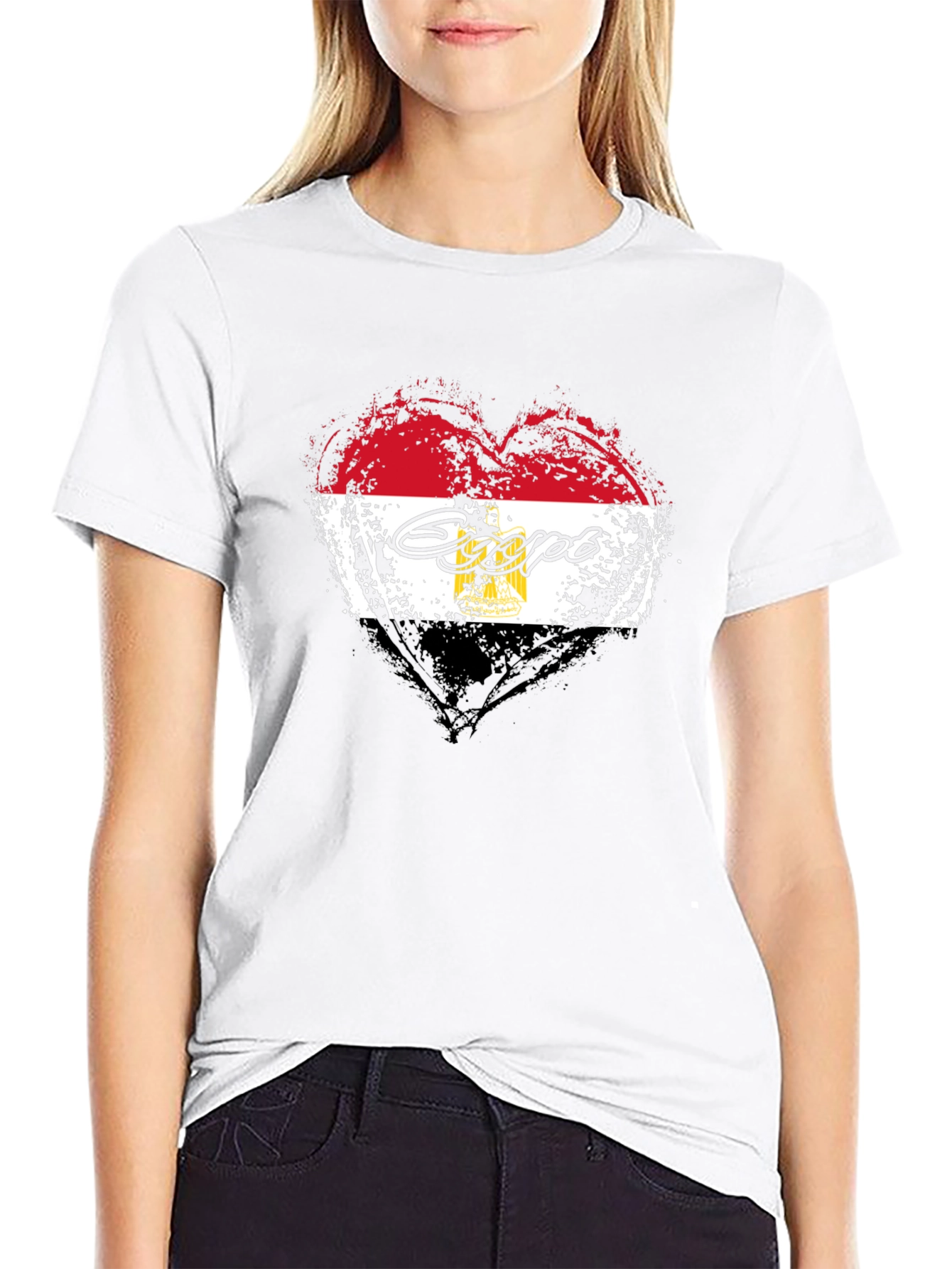Egypt Flag Heart T-Shirt
