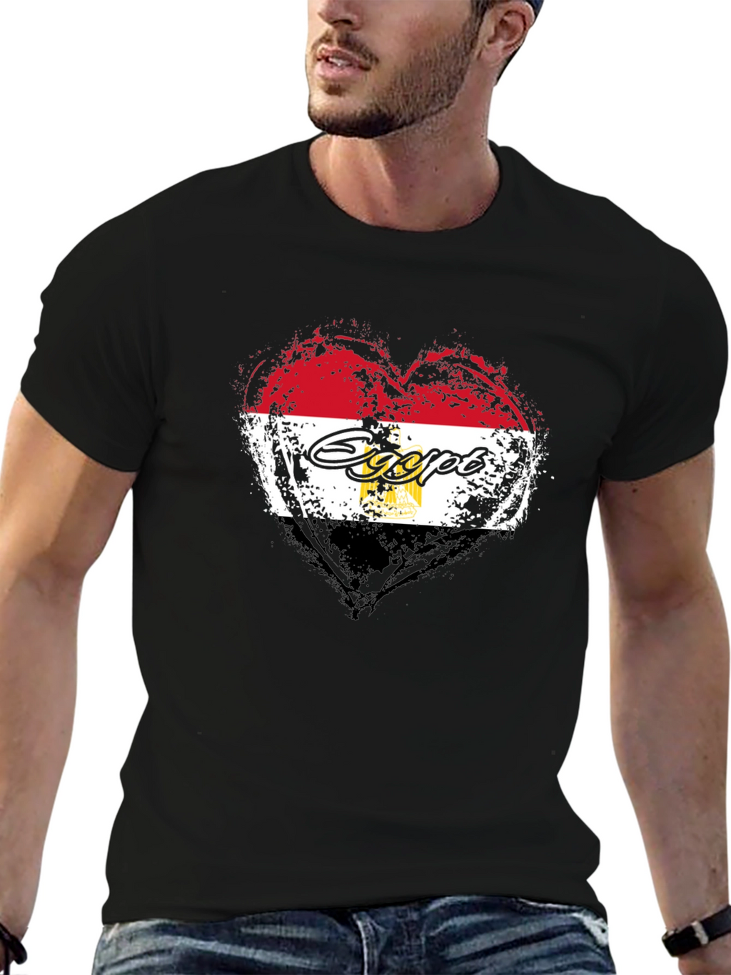 Egypt Flag Heart T-Shirt
