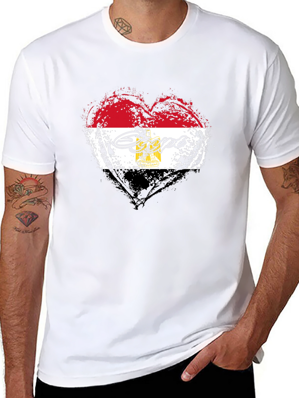 Egypt Flag Heart T-Shirt