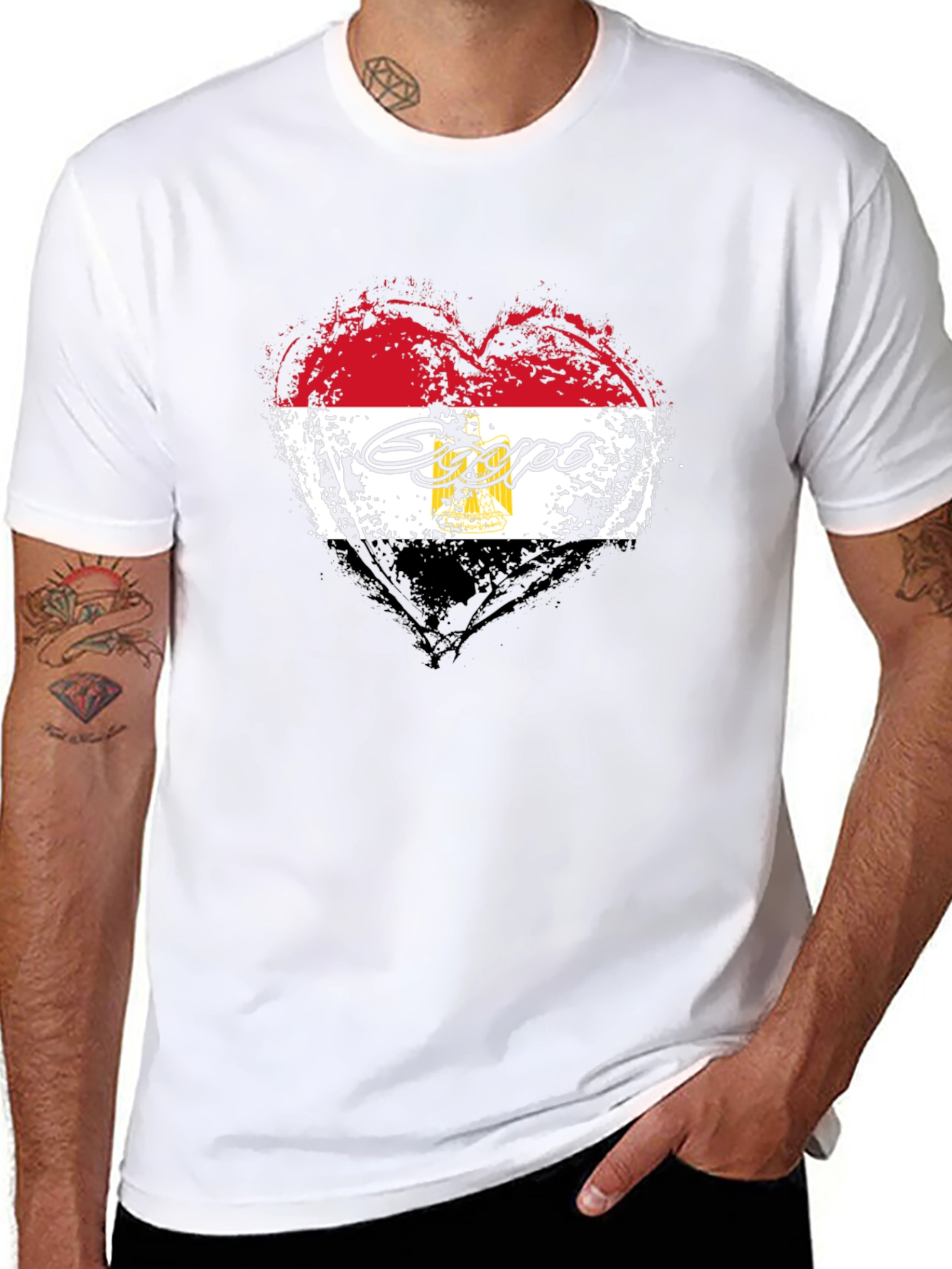 Egypt Flag Heart T-Shirt