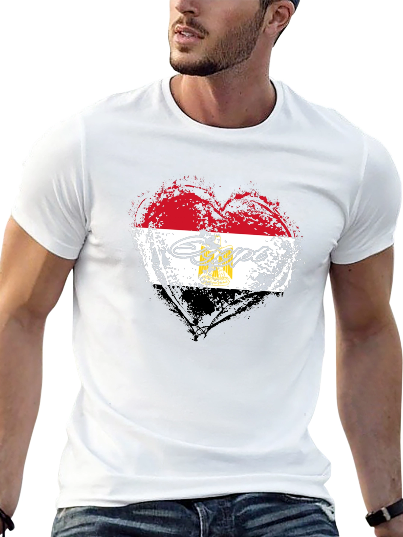 Egypt Flag Heart T-Shirt