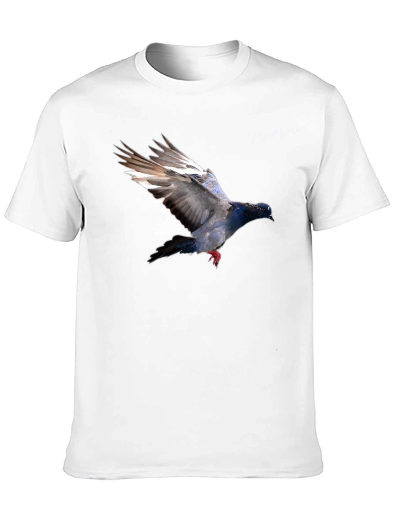 Pigeon Graphic Black T-Shirt - Stylish Bird Print Tee