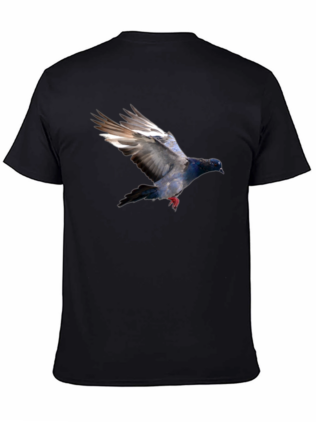 Pigeon Graphic Black T-Shirt - Stylish Bird Print Tee