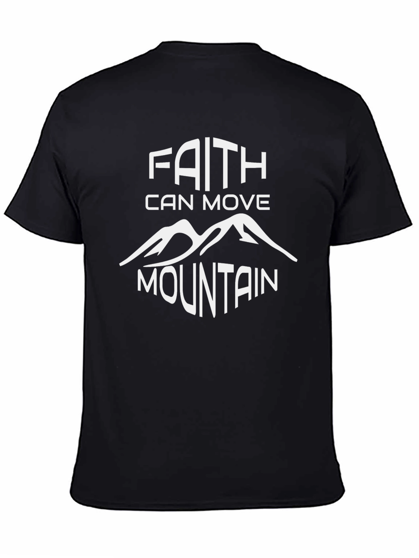 Faith Can Move Mountains Graphic Tee - Black