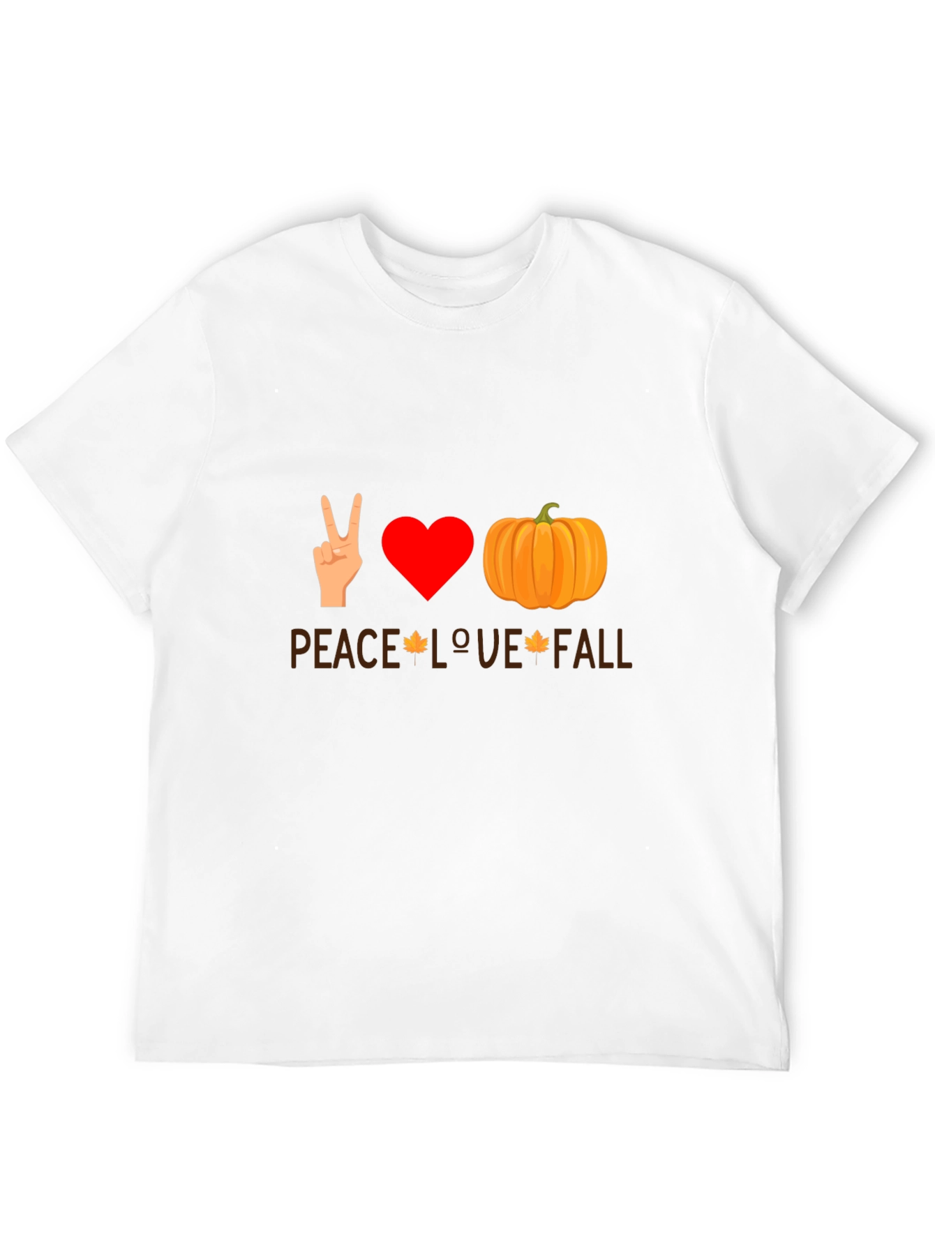 Peace Love Fall T-Shirt - Autumn Themed Tee