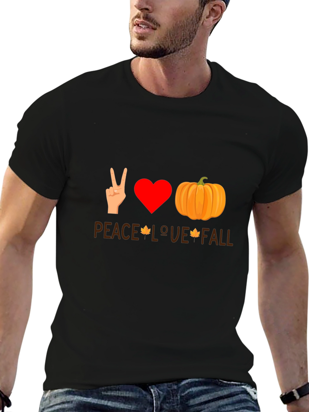 Peace Love Fall T-Shirt - Autumn Themed Tee