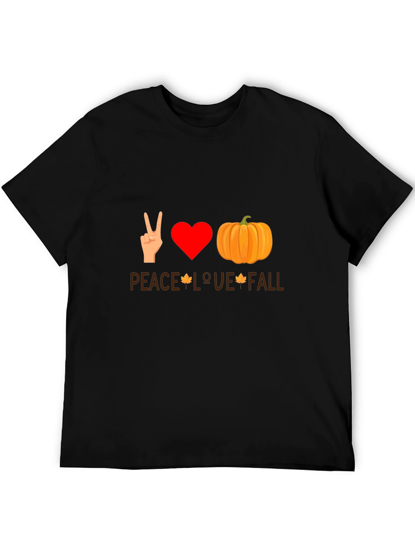 Peace Love Fall T-Shirt - Autumn Themed Tee