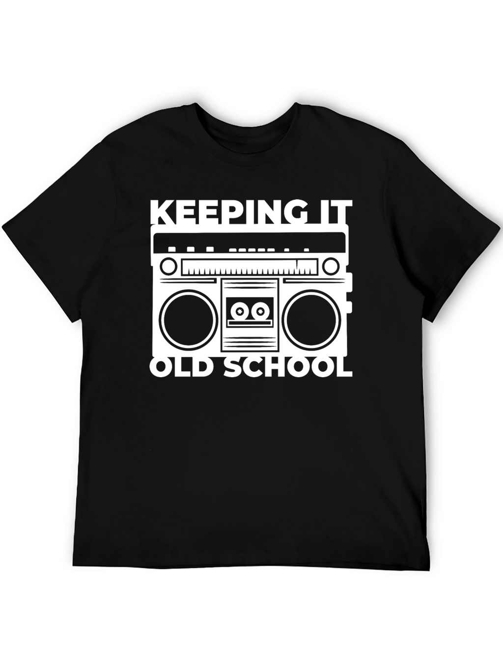 Keeping It Old School Boombox Graphic T-Shirt