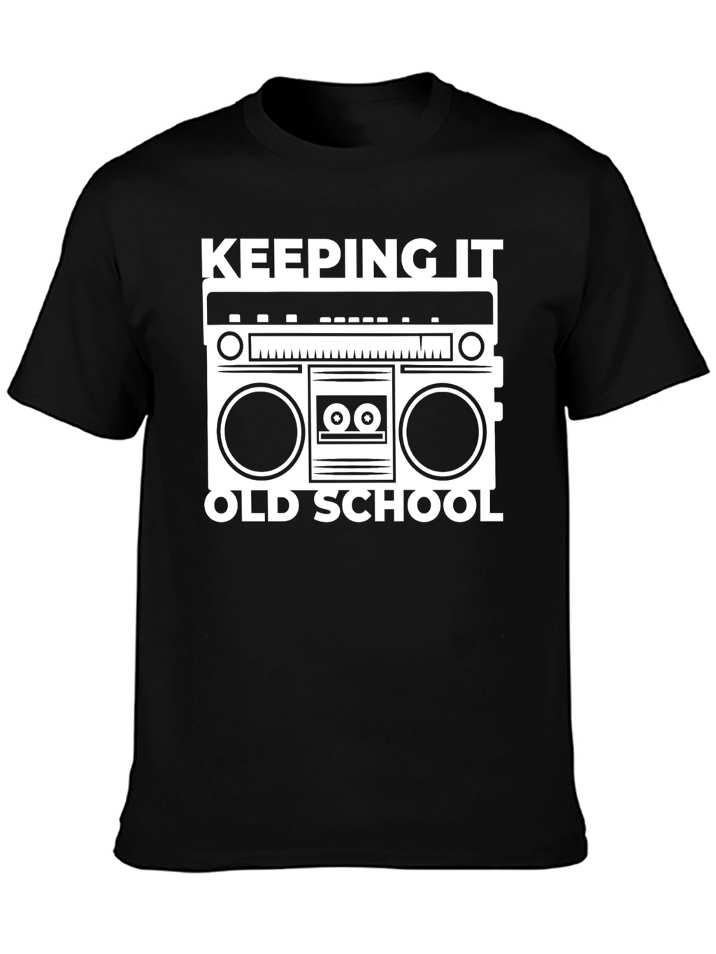 Keeping It Old School Boombox Graphic T-Shirt