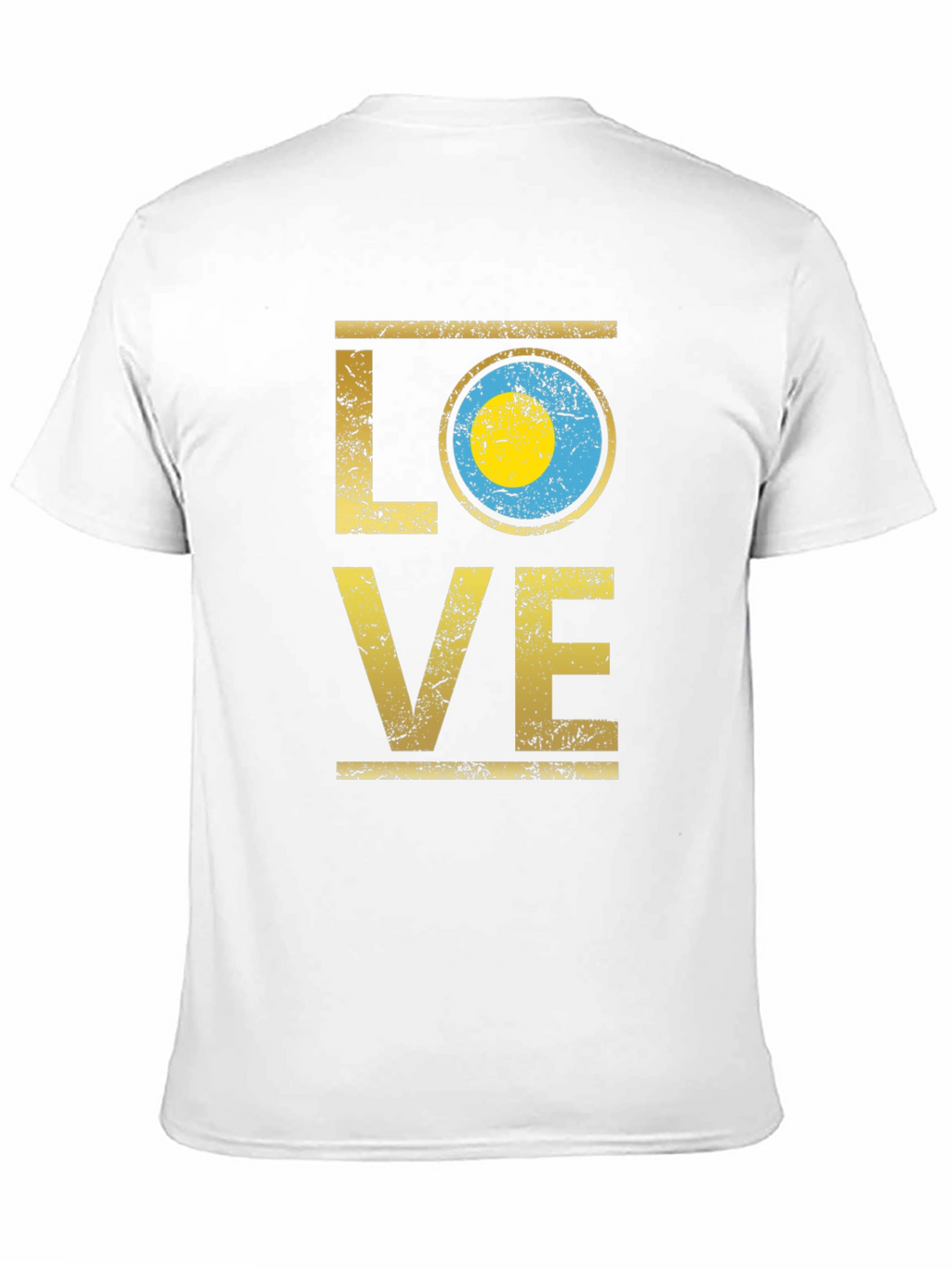 Palau Flag LOVE T-Shirt - Black Cotton Tee