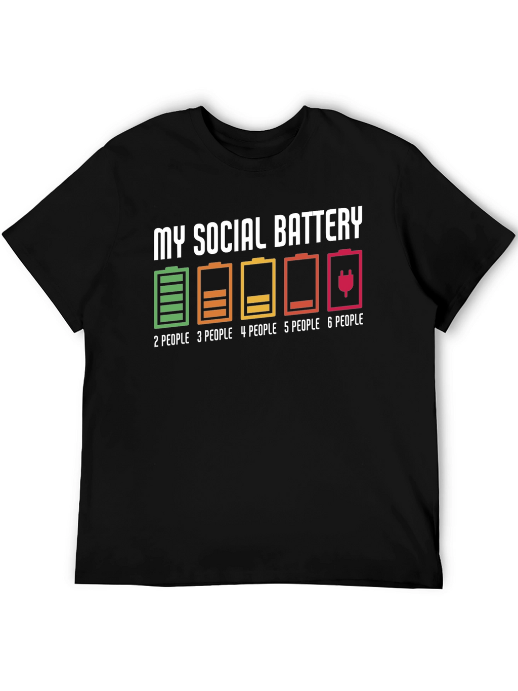 Social Battery Graphic T-Shirt - Introvert Humor