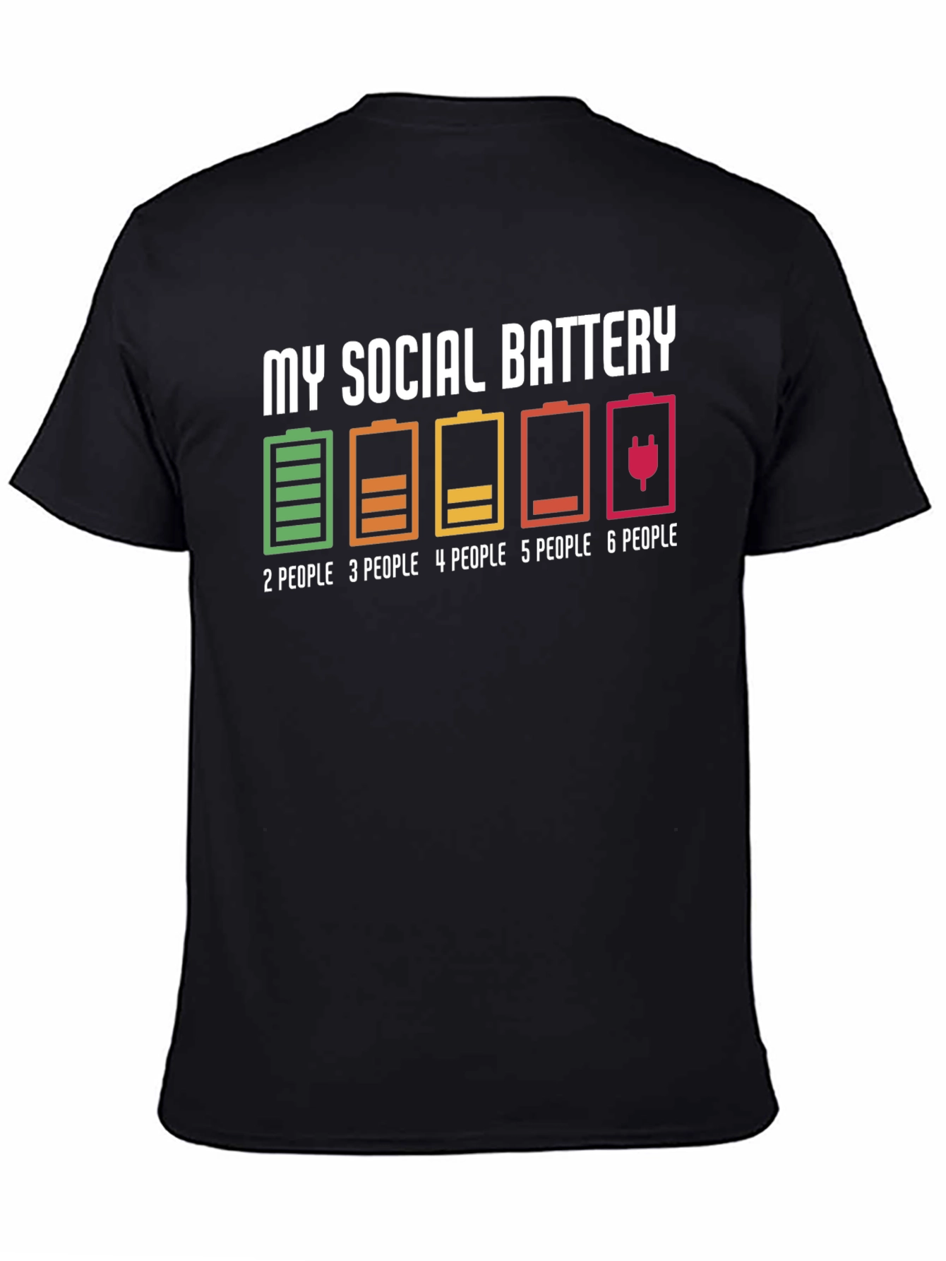 Social Battery Graphic T-Shirt - Introvert Humor