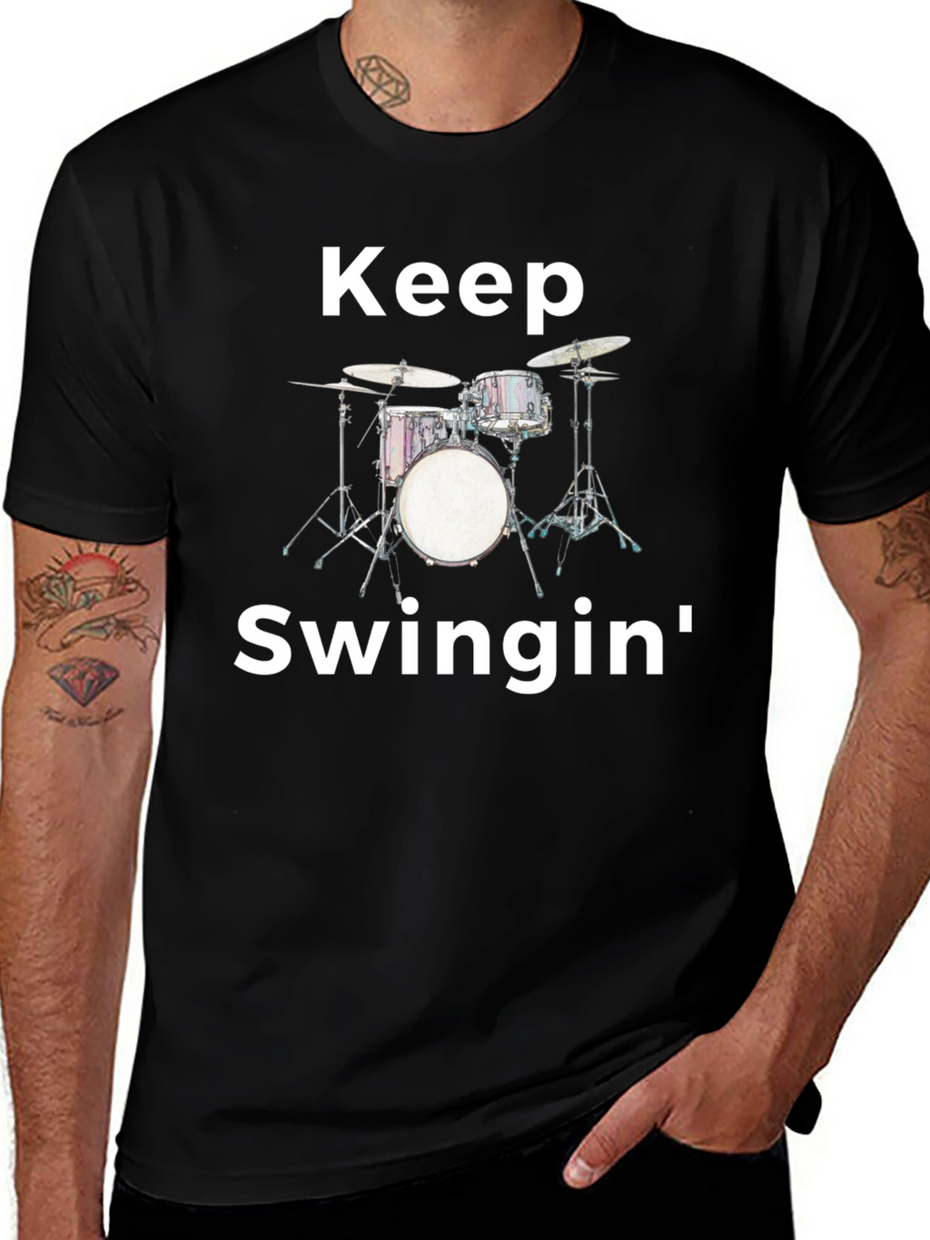 Keep Swingin Graphic Tee - Black