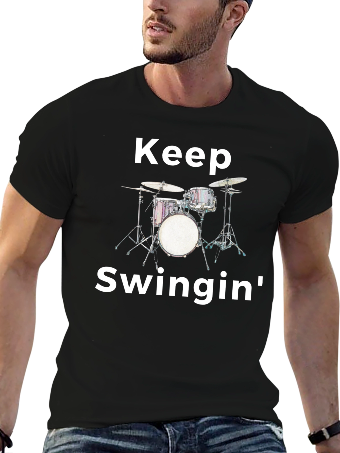 Keep Swingin Graphic Tee - Black
