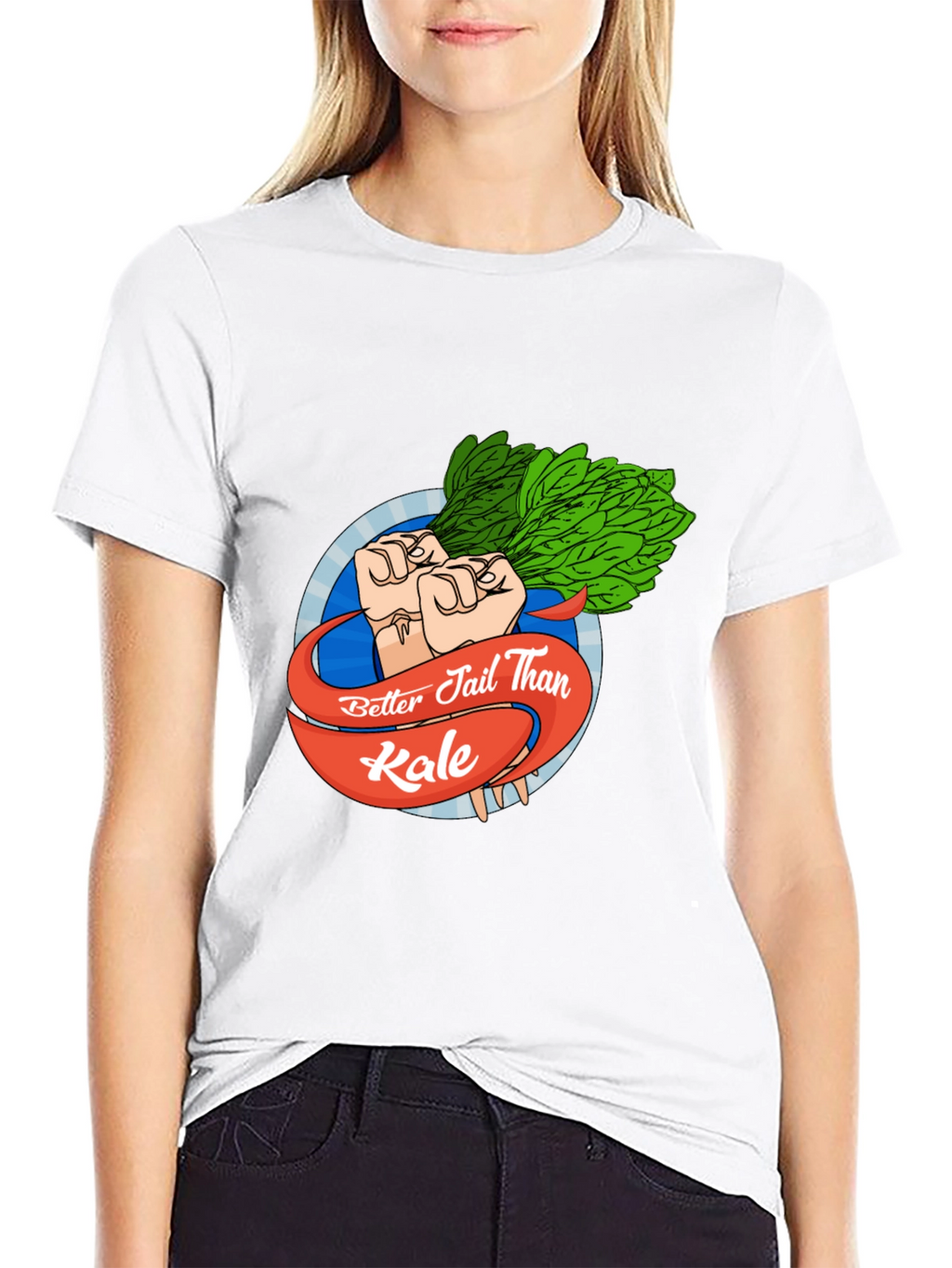 Better Jail Than Kale Black T-Shirt