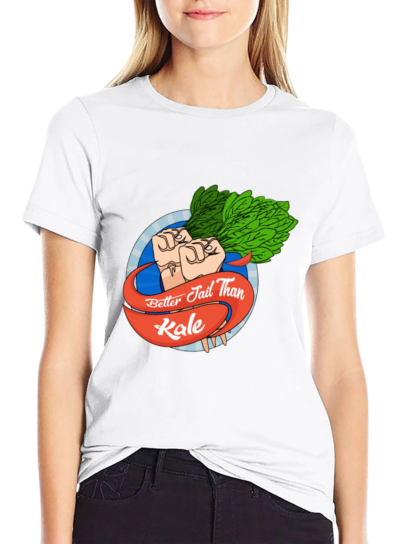 Better Jail Than Kale Black T-Shirt