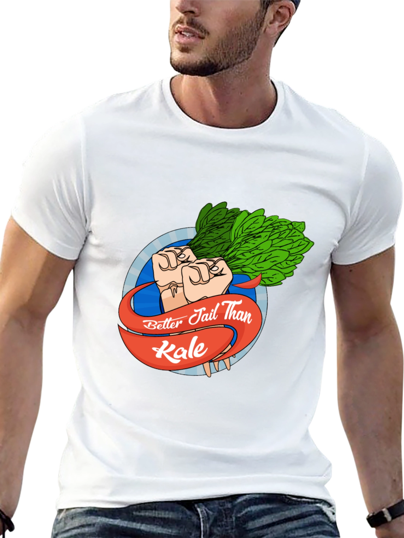 Better Jail Than Kale Black T-Shirt
