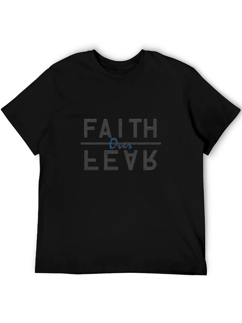 Faith Over Fear Black Graphic T-Shirt