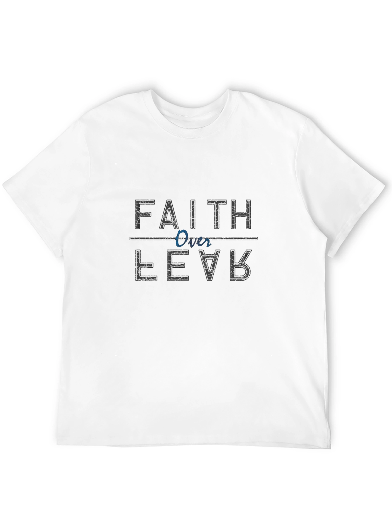 Faith Over Fear Black Graphic T-Shirt