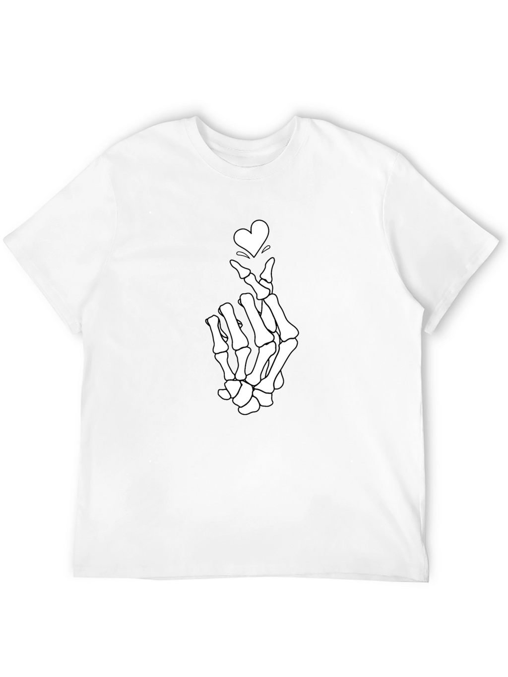 Skeleton Heart Hand T-Shirt - Unique Graphic Tee