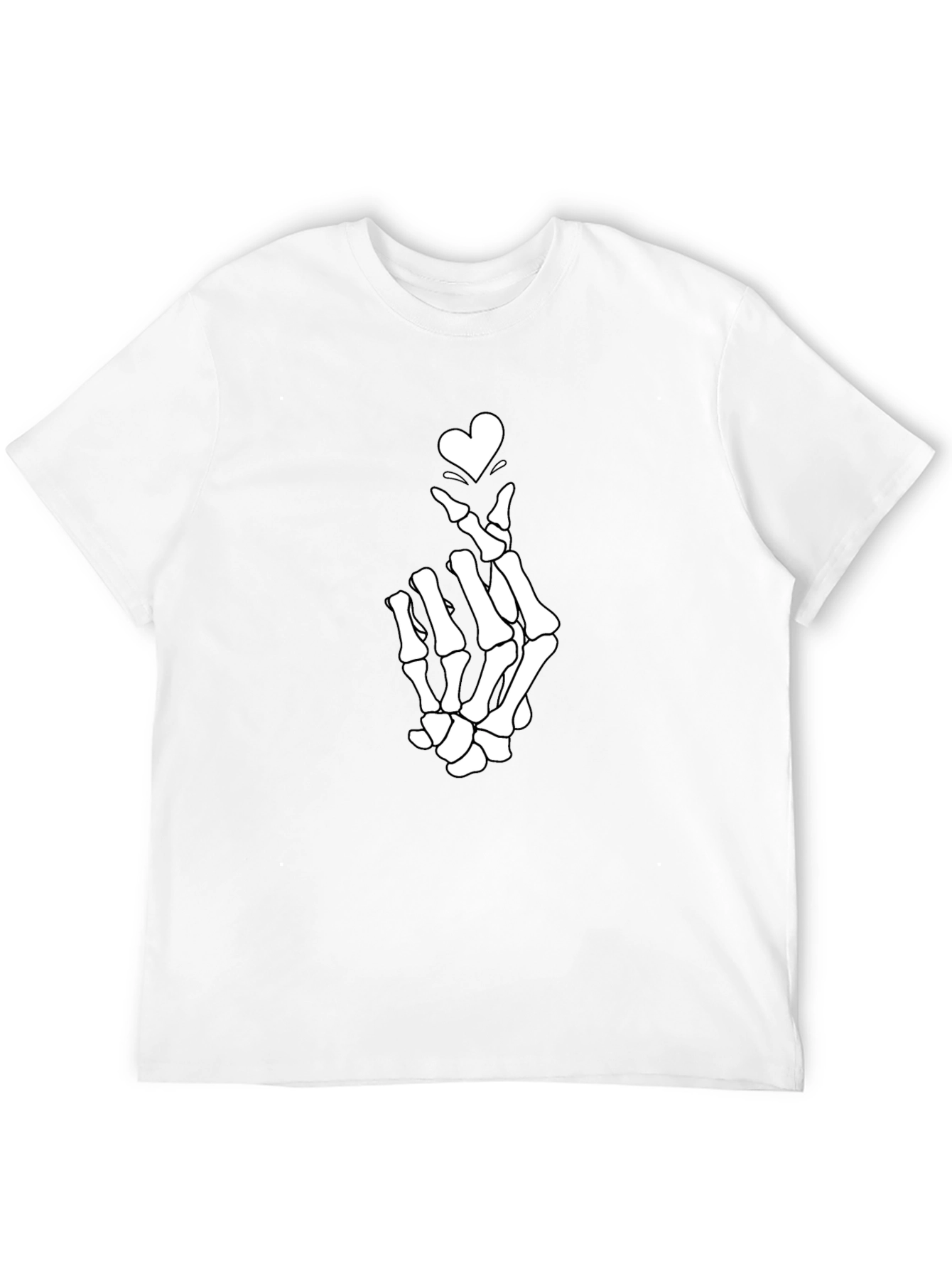 Skeleton Heart Hand T-Shirt - Unique Graphic Tee