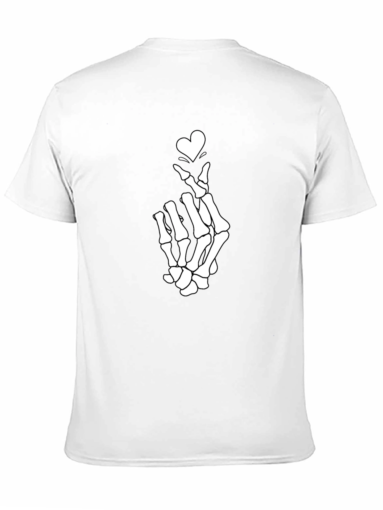 Skeleton Heart Hand T-Shirt - Unique Graphic Tee
