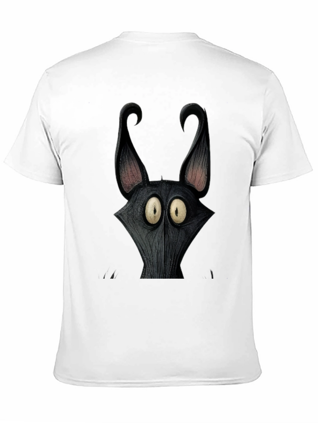 Mens Black Cartoon Character Graphic Tee