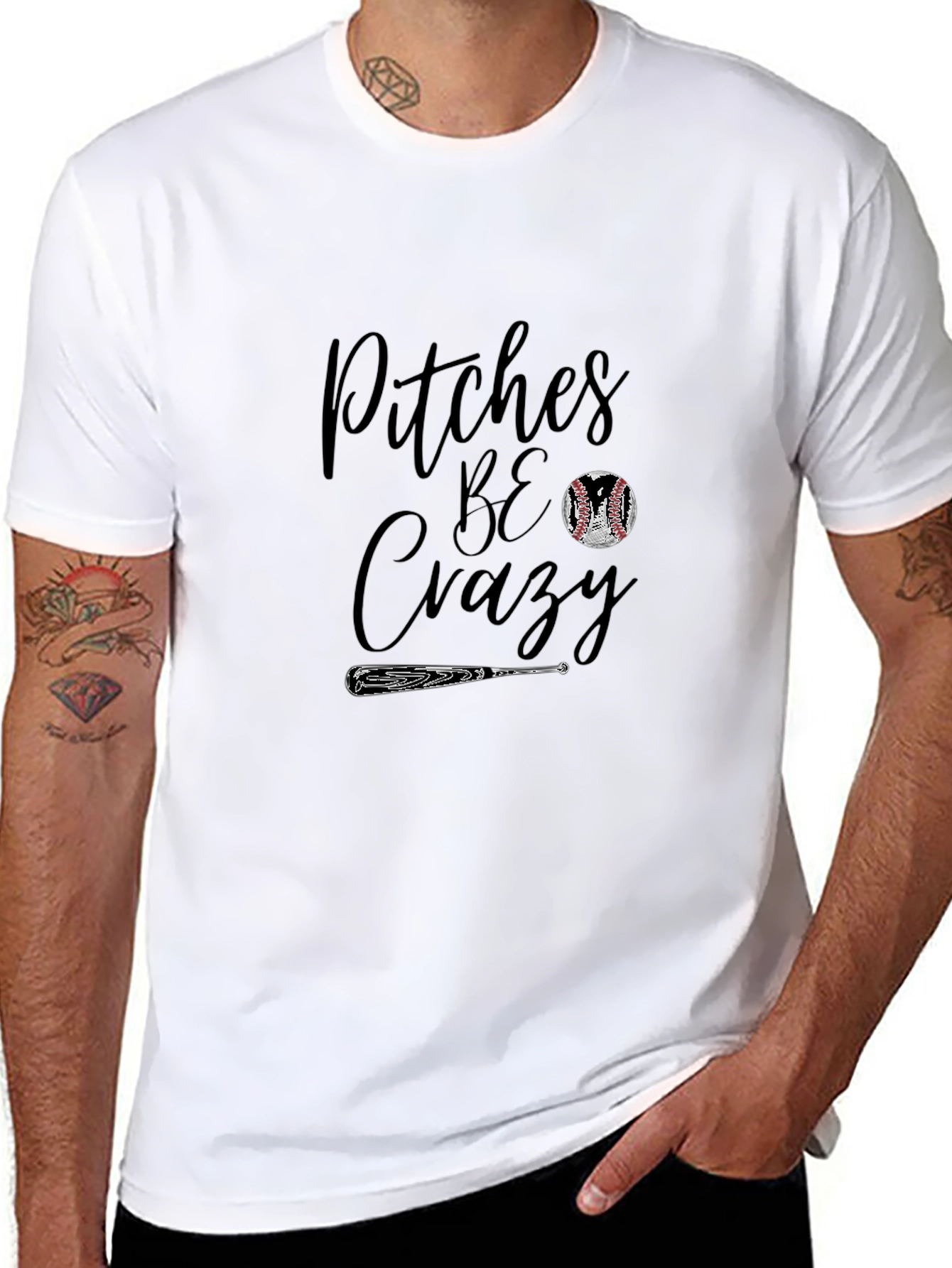Pitches Be Crazy Baseball T-Shirt