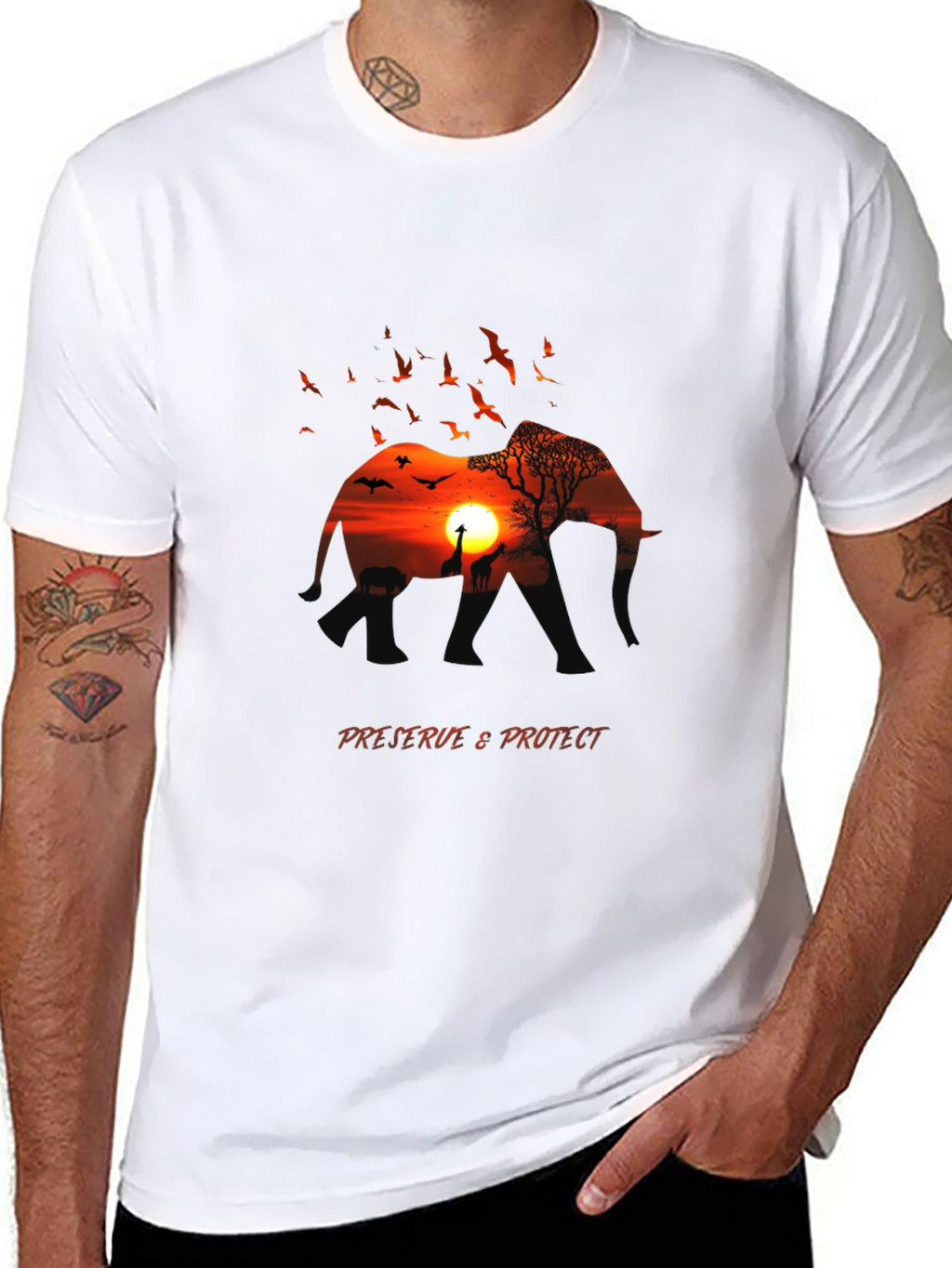 African Sunset Graphic Tee - Preserve & Protect