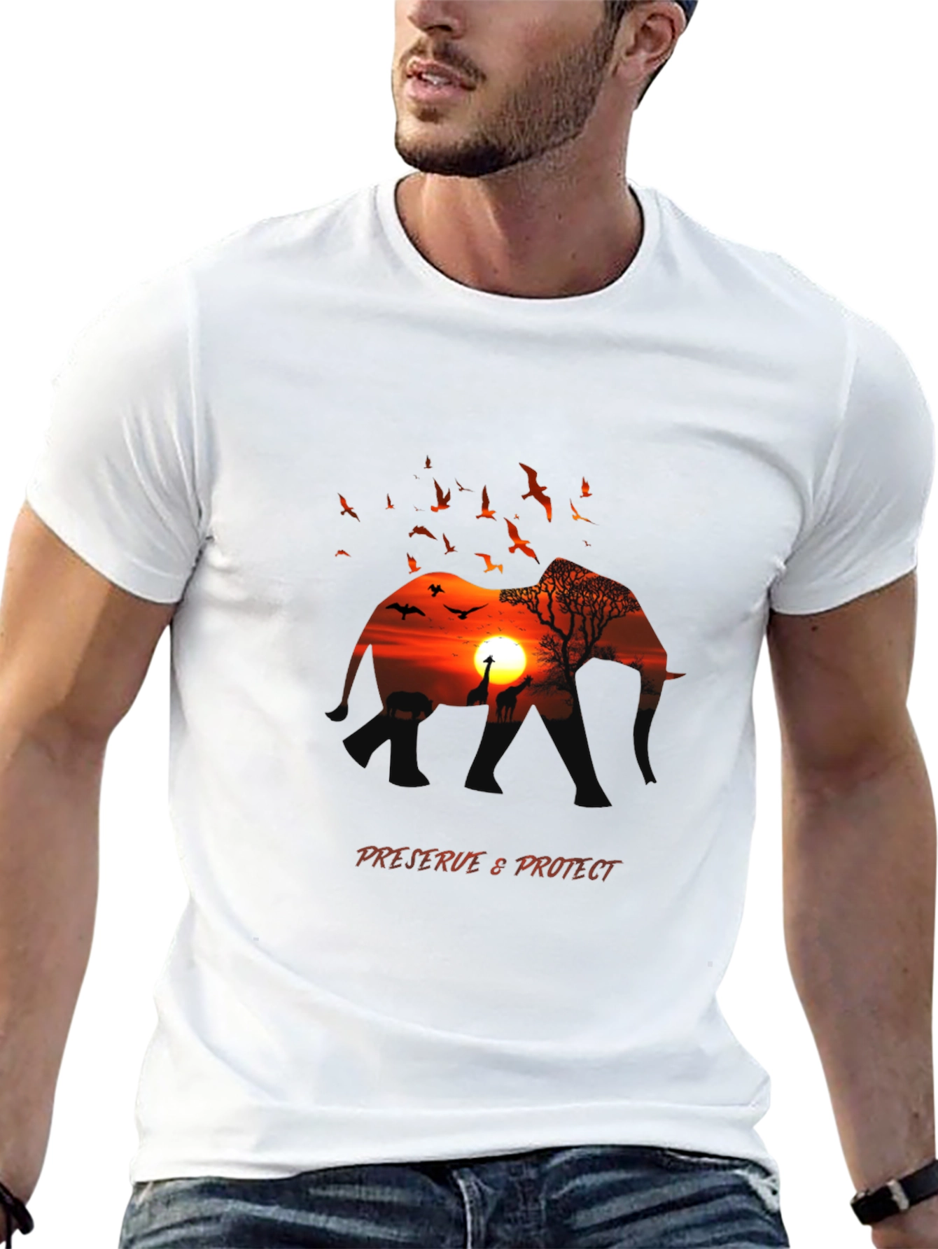 African Sunset Graphic Tee - Preserve & Protect