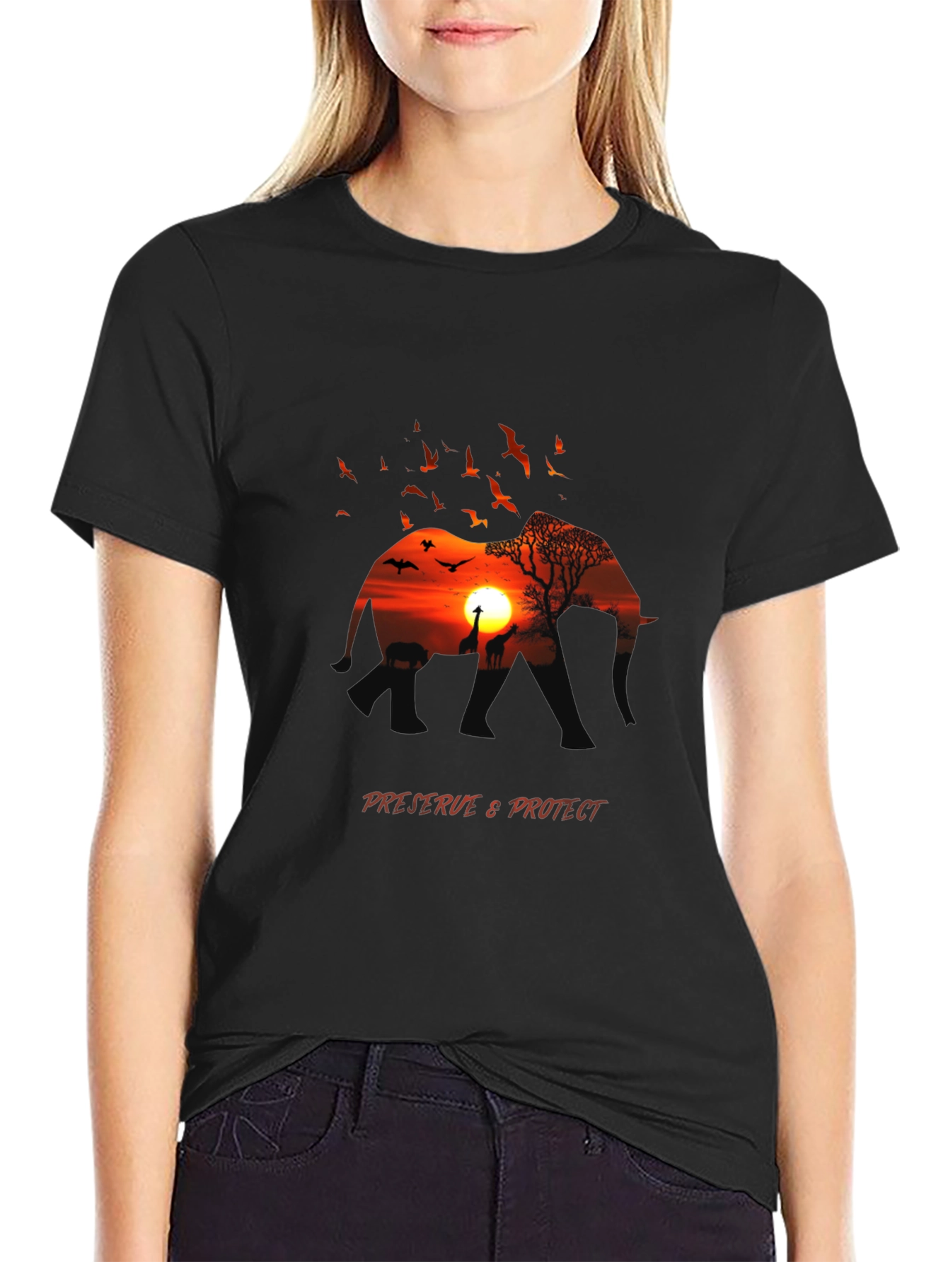 African Sunset Graphic Tee - Preserve & Protect