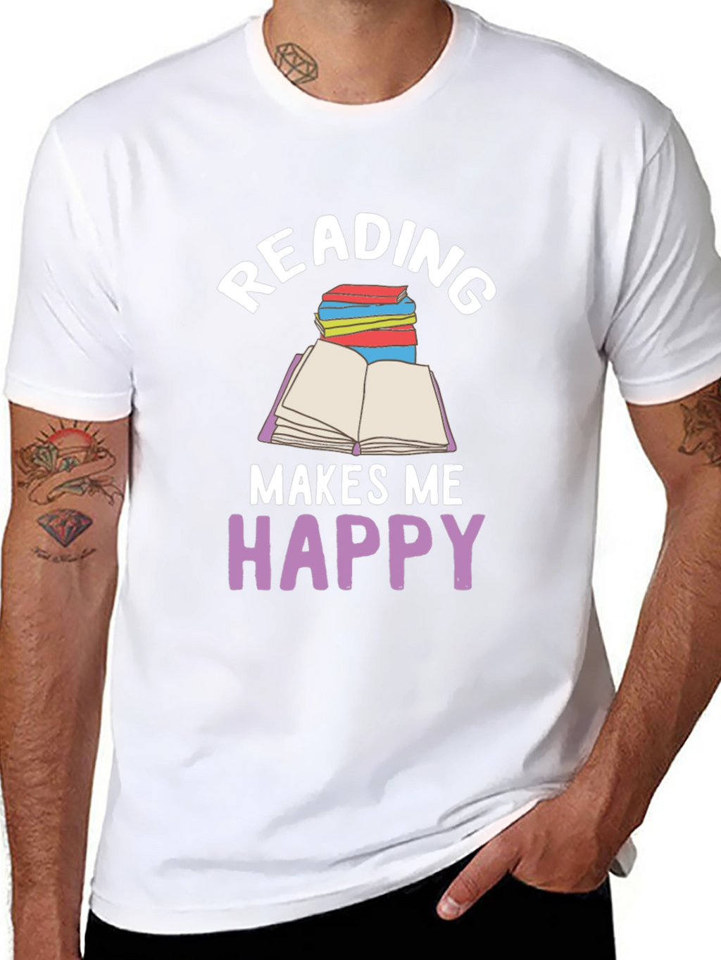 Reading Makes Me Happy Graphic Tee
