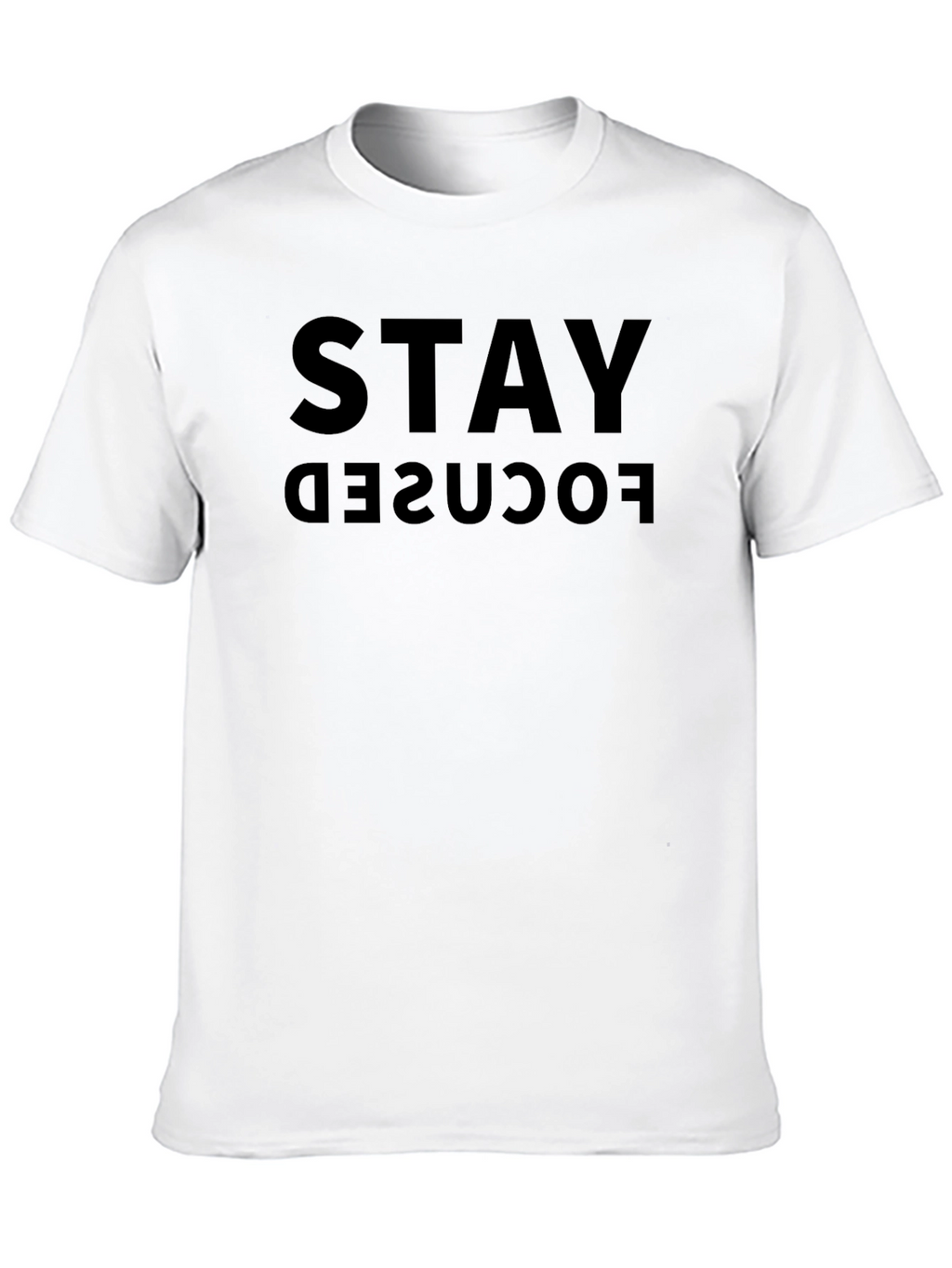 Stay Focused Black T-Shirt - Motivational Tee