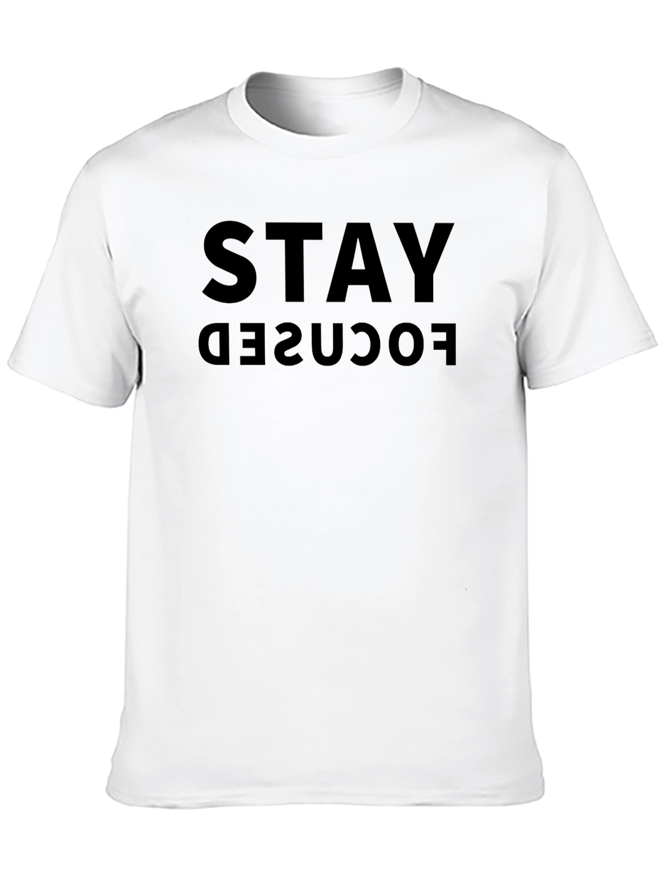 Stay Focused Black T-Shirt - Motivational Tee