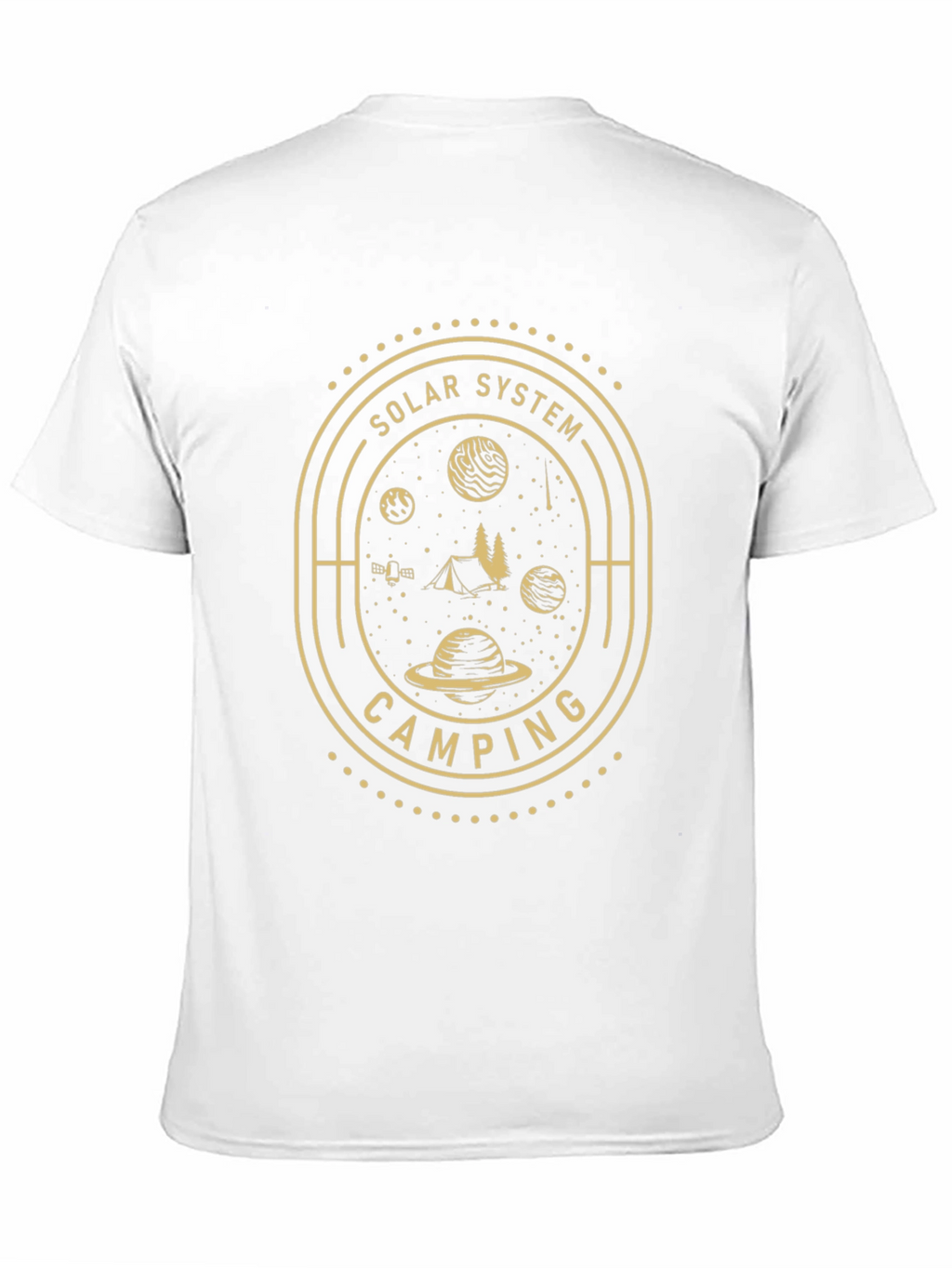 Solar System Camping Black Graphic T-Shirt