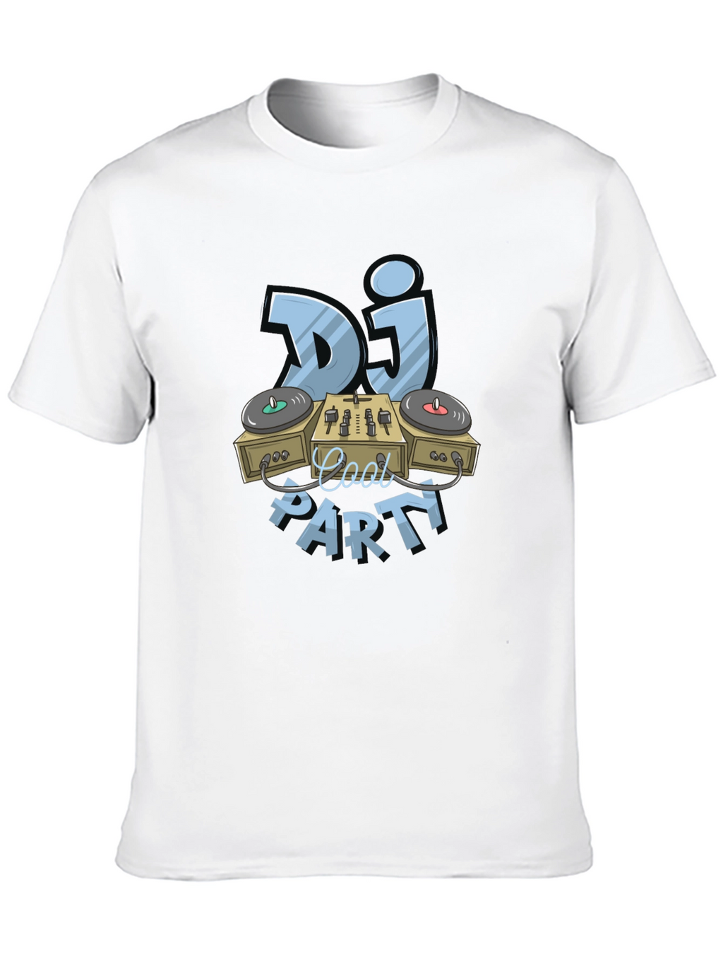 Cool DJ Party Graphic T-Shirt - Black