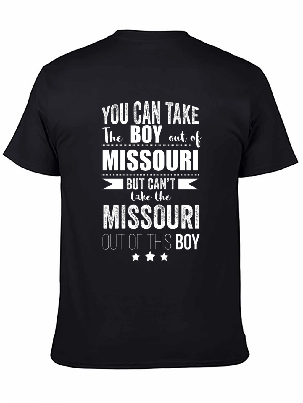 Missouri Boy Novelty Graphic T-Shirt