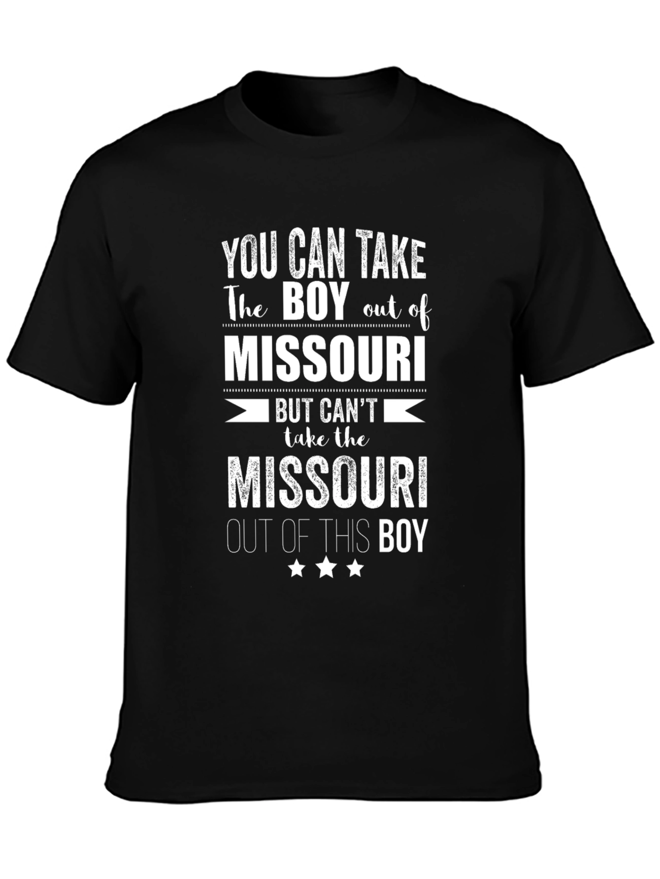 Missouri Boy Novelty Graphic T-Shirt