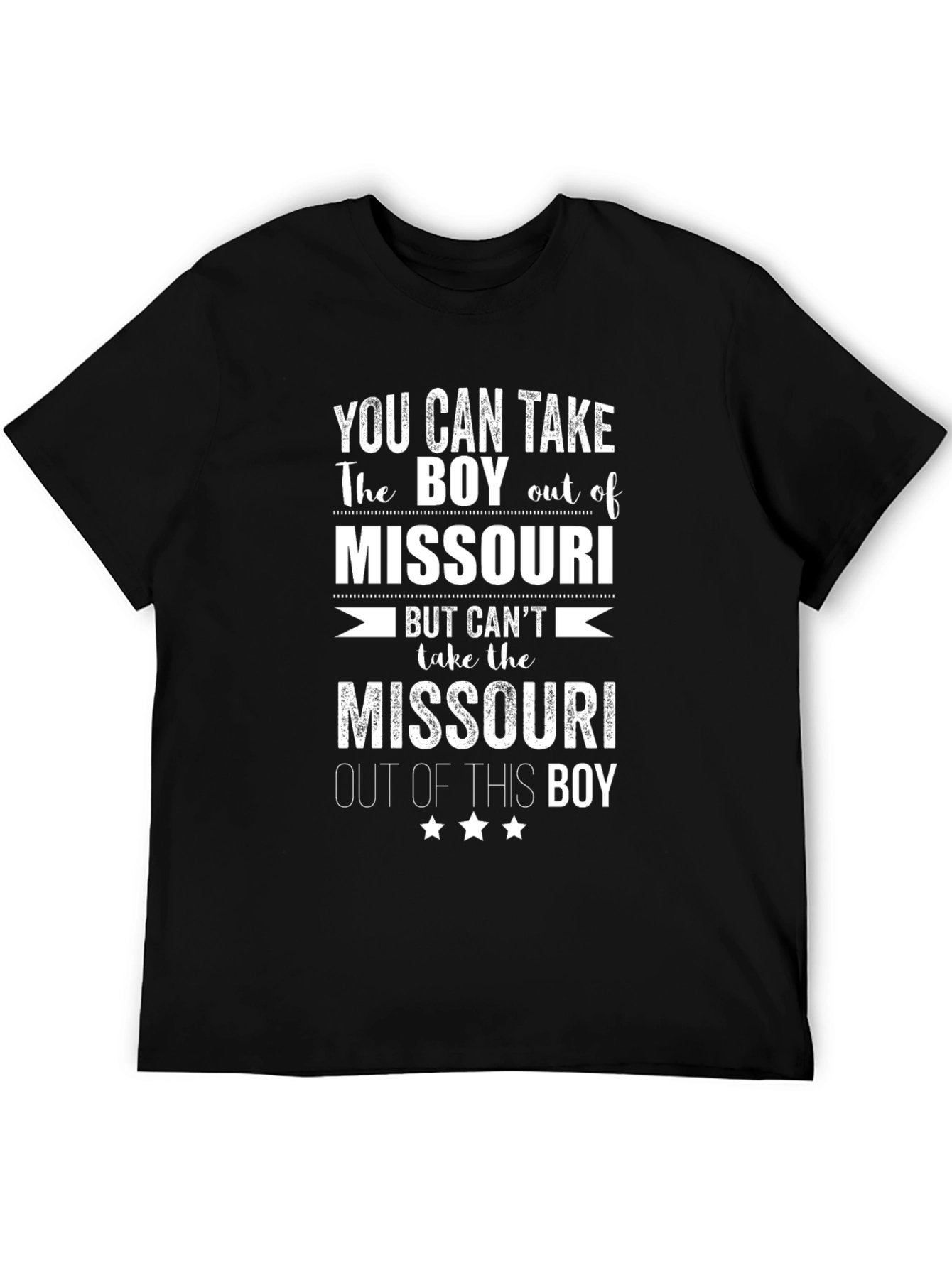 Missouri Boy Novelty Graphic T-Shirt