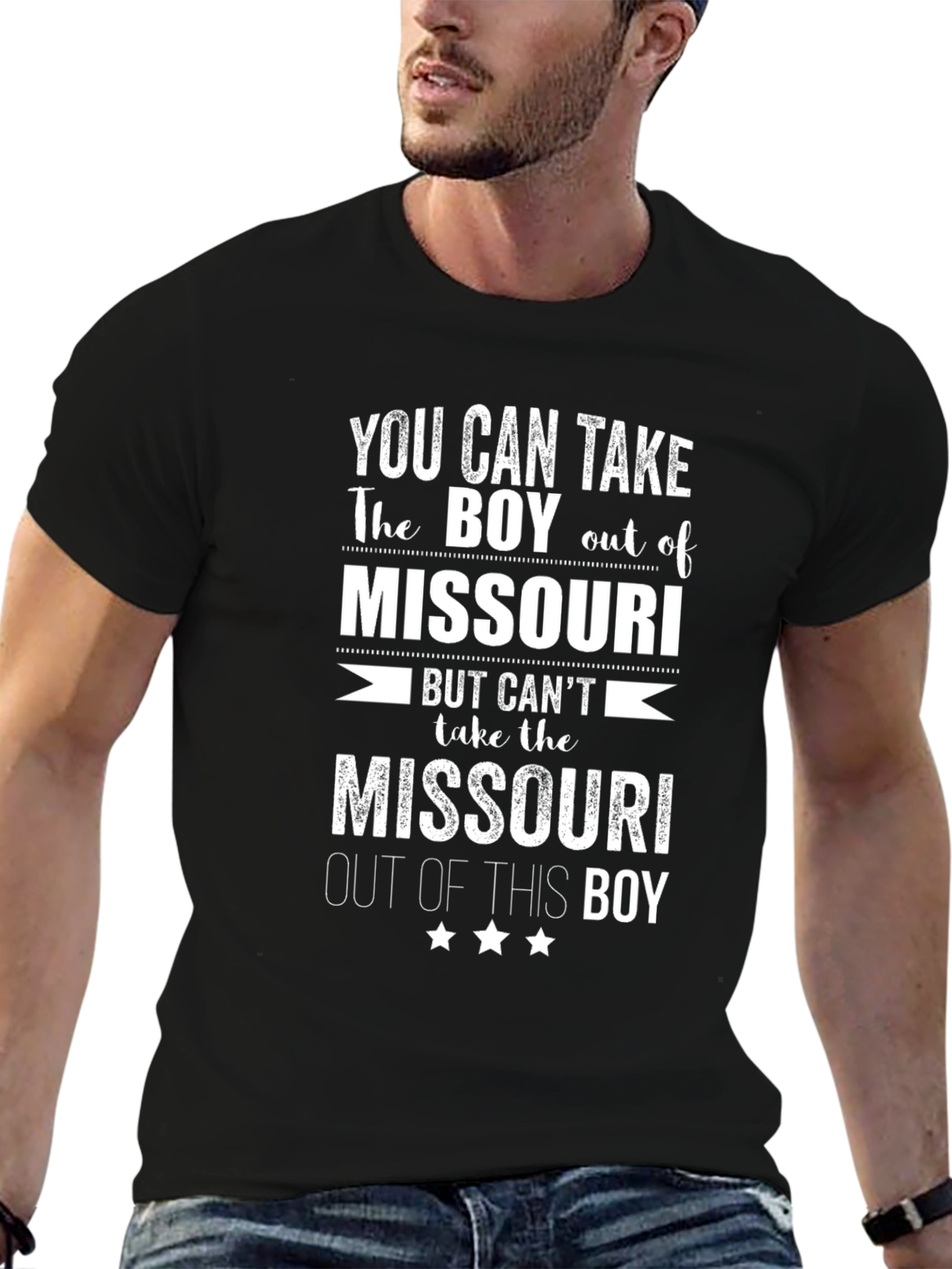 Missouri Boy Novelty Graphic T-Shirt