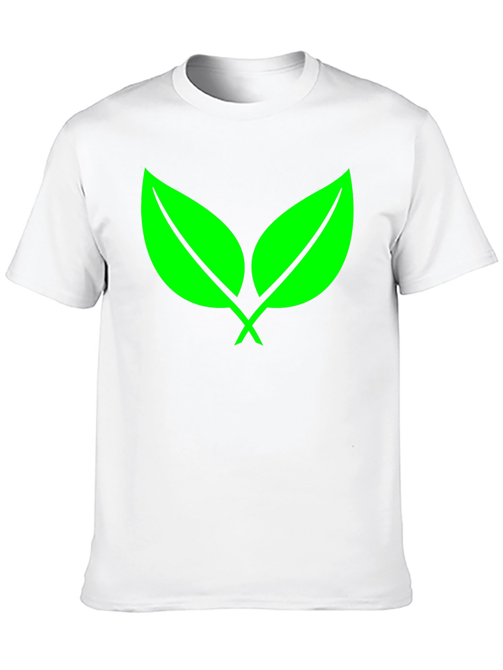 Eco-Friendly Green Leaf Black T-Shirt