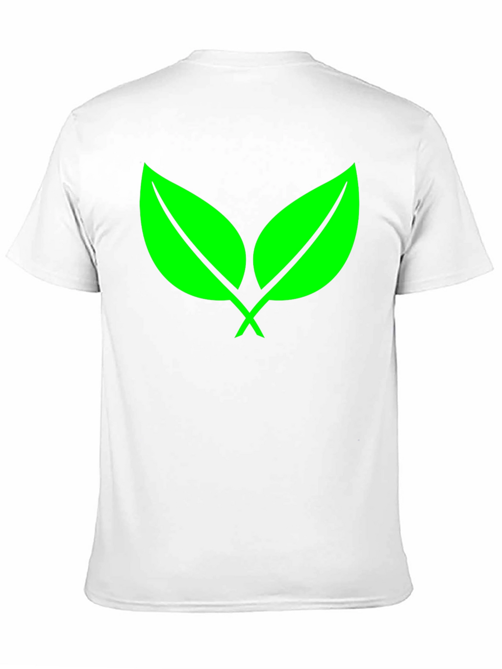 Eco-Friendly Green Leaf Black T-Shirt
