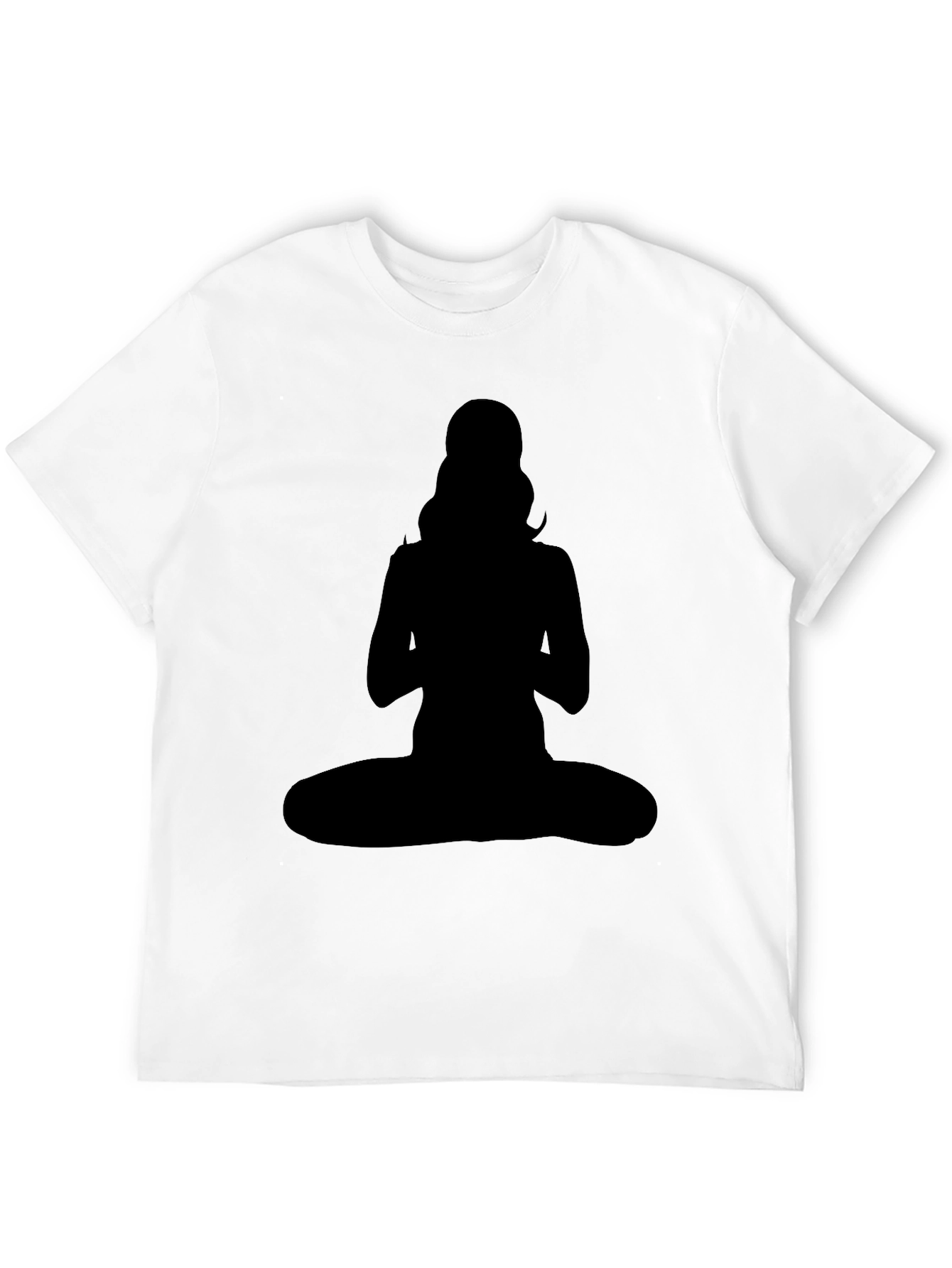 Silhouette Yoga Pose Graphic Tee - Black