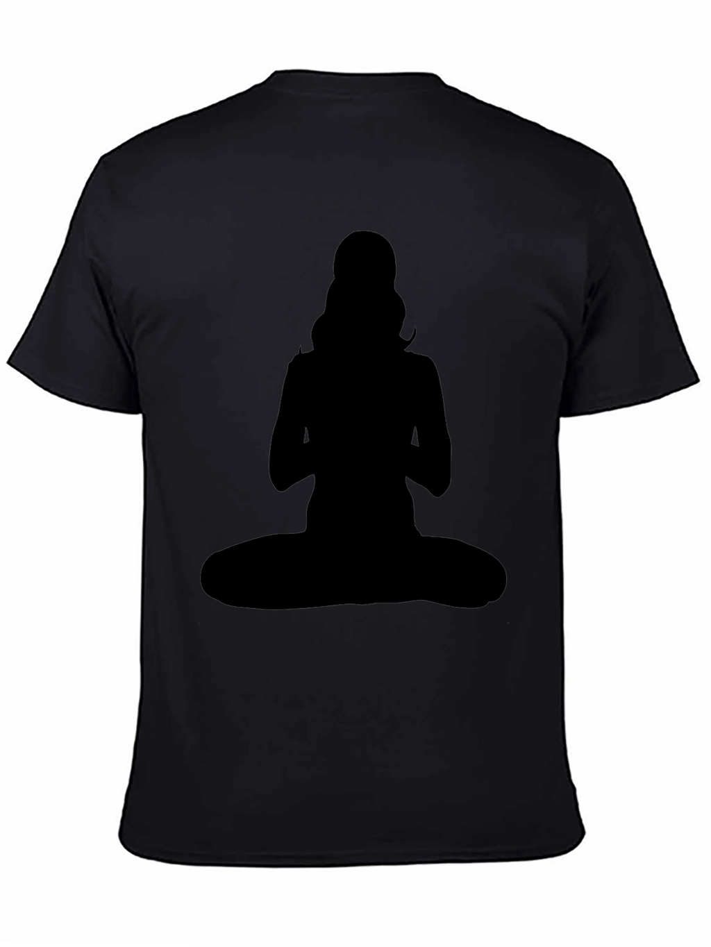 Silhouette Yoga Pose Graphic Tee - Black