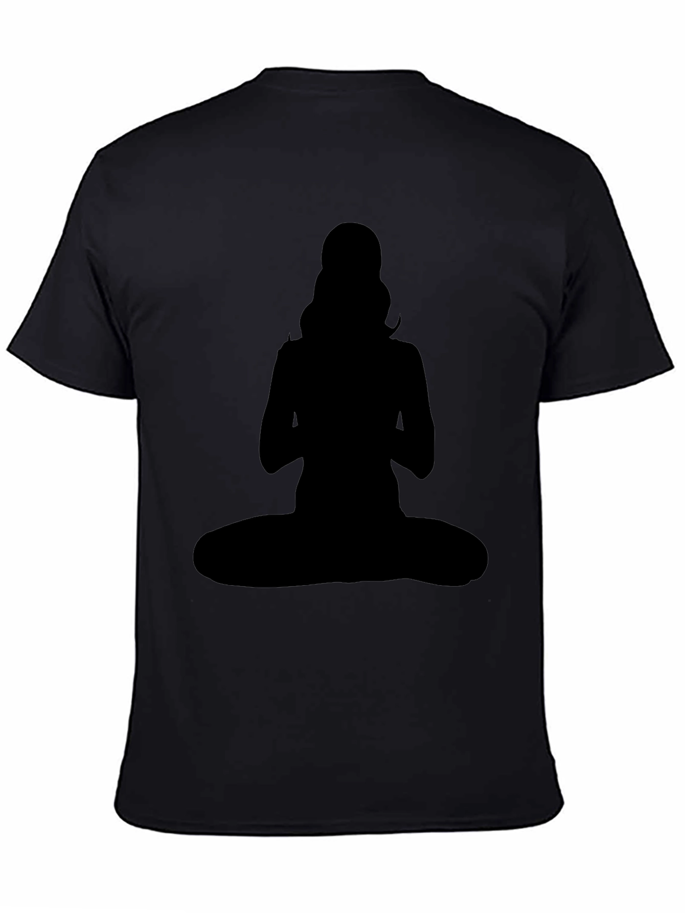 Silhouette Yoga Pose Graphic Tee - Black