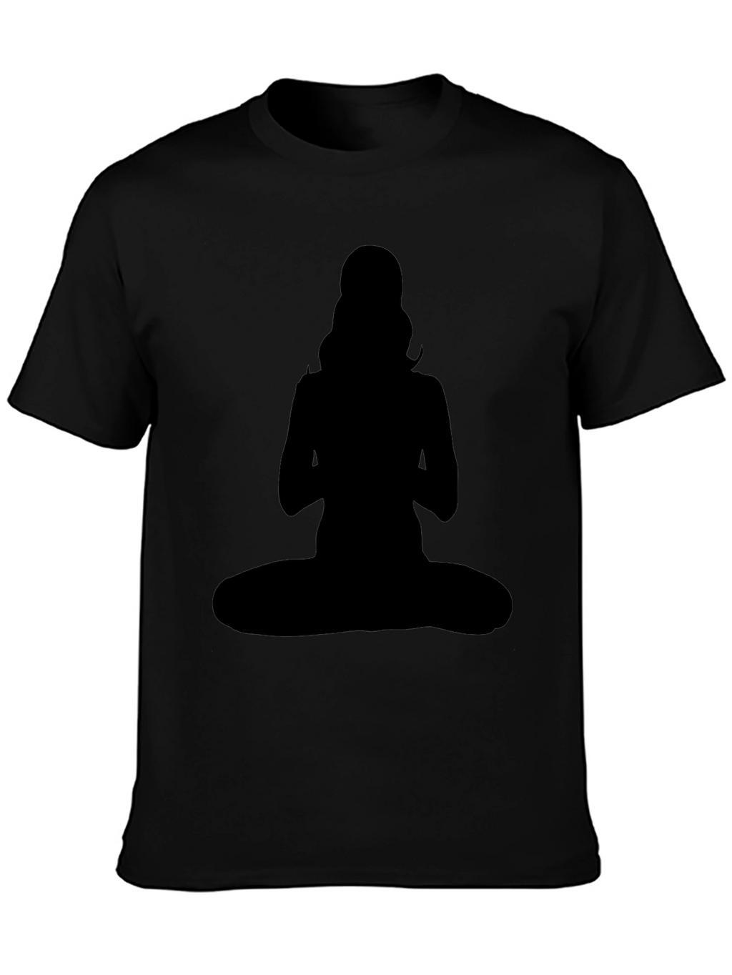 Silhouette Yoga Pose Graphic Tee - Black