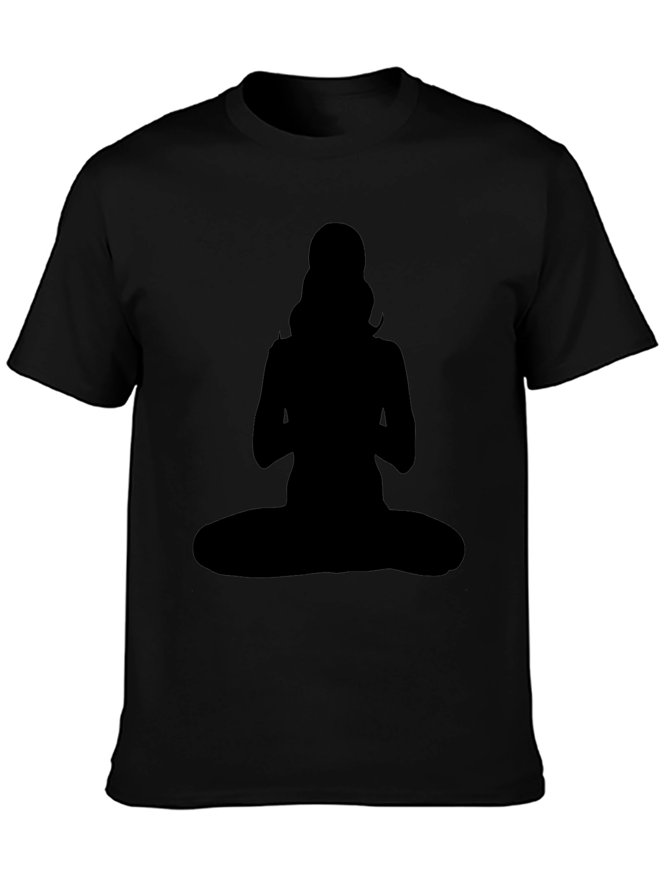 Silhouette Yoga Pose Graphic Tee - Black