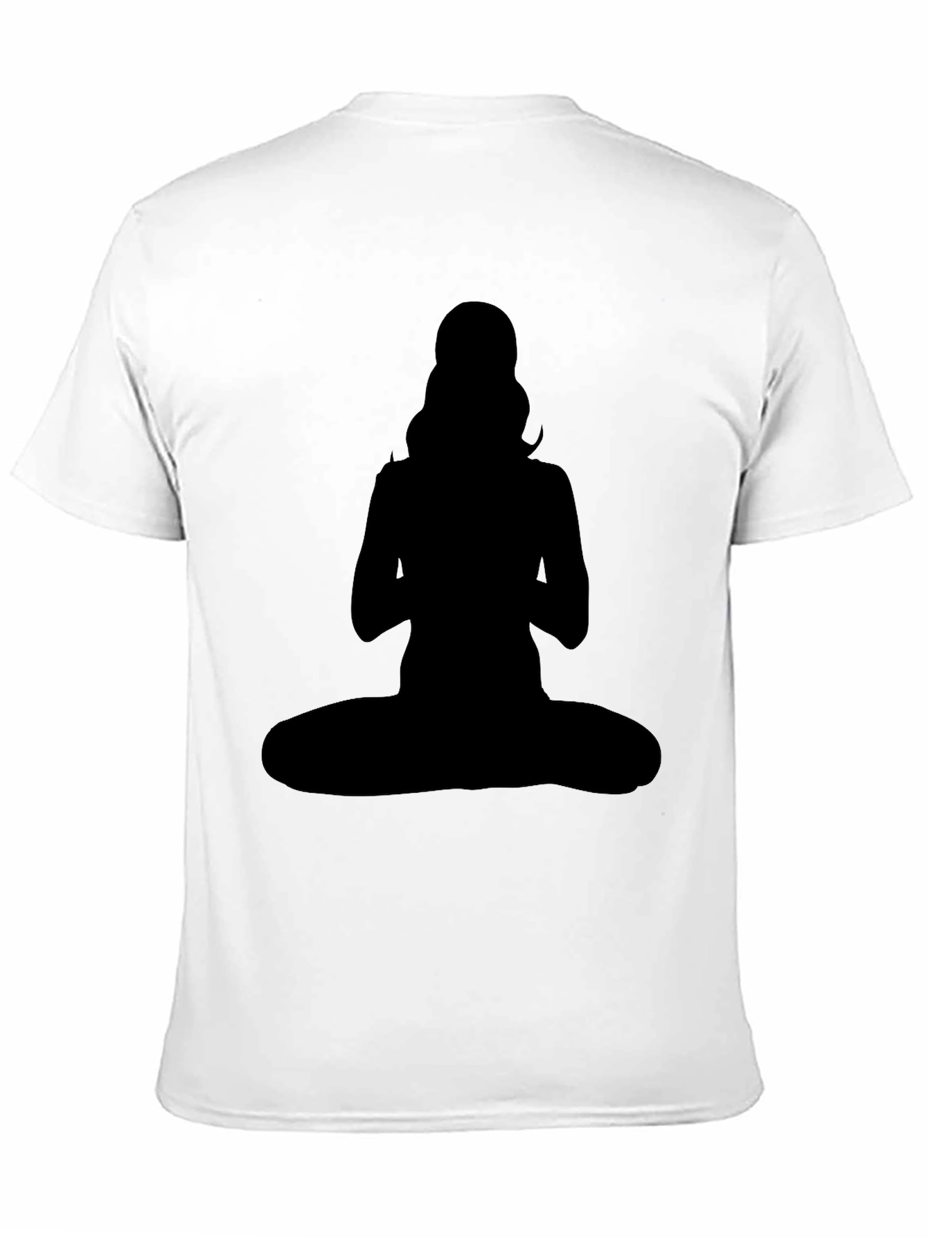 Silhouette Yoga Pose Graphic Tee - Black
